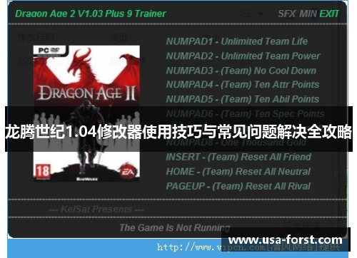 龙腾世纪1.04修改器使用技巧与常见问题解决全攻略