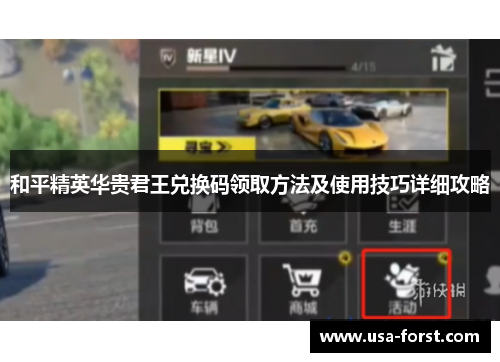 和平精英华贵君王兑换码领取方法及使用技巧详细攻略